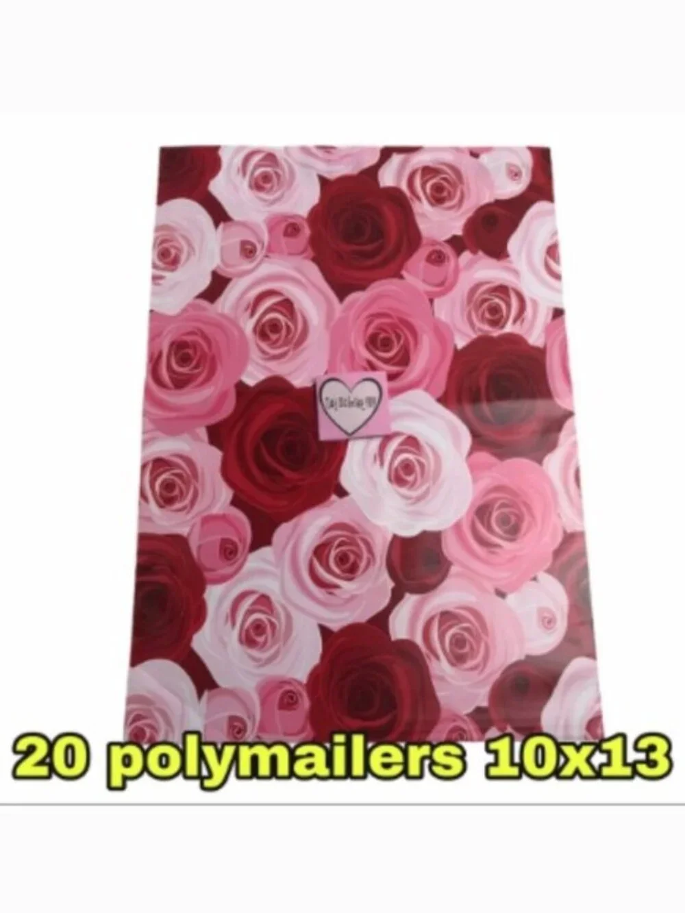 20 poly mailers roses print self seal size 10x13